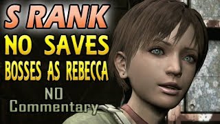 Resident Evil 0 Zero  S Rank No Saves All bosses as Rebecca NORMAL  46 NO COMMENTARY [upl. by Wilburt782]