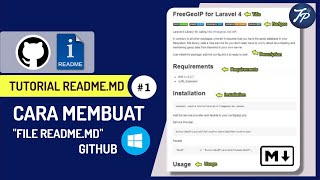 Cara Membuat File Readmemd Github  Buat File Readme Github [upl. by Emoreg532]