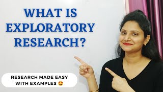 5 What is EXPLORATORY RESEARCH  Explained with example  Research Methodology ugcnet research [upl. by Harrell]