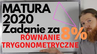 MATURA 2022 2023 Równanie trygonometryczne zadanie za 8 PEWNIAK MATEMATYKA ROZSZERZONA [upl. by Purdy510]