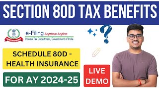 How to Fill Schedule 80D in ITR  Health Insurance 80D Tax Benefits [upl. by Namad379]