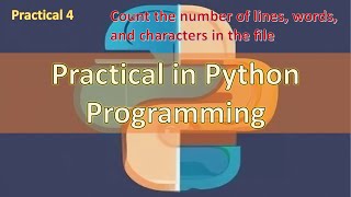 4 Python Program to Count the number of lines words and characters in the file [upl. by Annirtak]