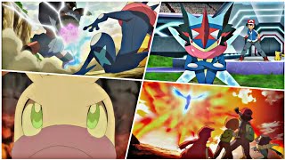 Ash all Kalos Pokemon Evolution Ash Frogadier evolves into Greninja [upl. by Enneira893]