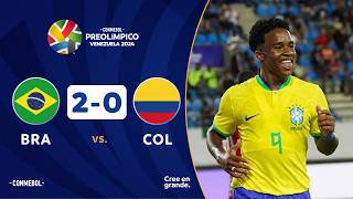 BRASIL vs COLOMBIA 20  RESUMEN  CONMEBOL PREOLÍMPICO  FASE PRELIMINAR [upl. by Oicnedurp]