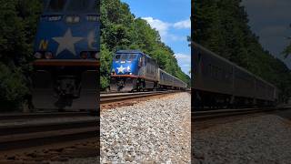 Amtrak Piedmont train P077 departs Raleigh NC at Ole Time Barbecue 732024 [upl. by Yila]