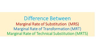 Difference between MRS MRT amp MRTS [upl. by Airenahs]