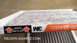 Cambiando el filtro de aire en mi casa 3m Filtrete Electrostatic Air Cleaning Filter [upl. by Obbard]