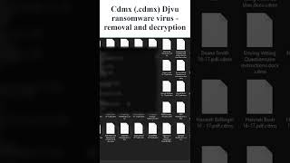 SOLVED  Cdmx cdmx Djvu ransomware virus  removal and decryption ransomwaresolution [upl. by Sebastien982]