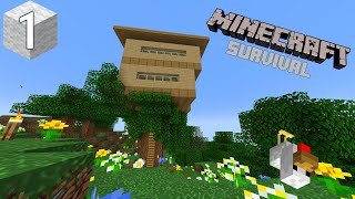 Tree House  Minecraft 120 Survival Ep 1 [upl. by Stevenson]