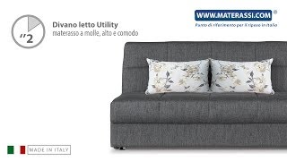 Divano letto per uso quotidiano con materasso a molle e vano contenitore Pronto alluso [upl. by Dedrick]