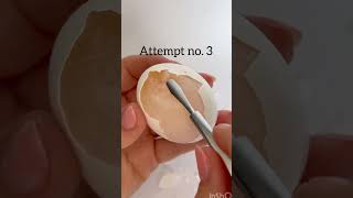 How many attempts do I need before I manage to peel an egg completely rawegg satisfying asmr [upl. by Huntley]