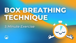 Box Breathing Technique and Exercise  5 Minute  Use For Meditation Anxiety Or Sleep  4 4 4 4 [upl. by Ainesey]