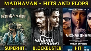 Actor Madhavan Movies Tamil  Hits and Flops  Cine List [upl. by Gersham]