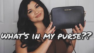 WHATS IN MY PURSE 2022  michael kors jet set large [upl. by Khorma404]