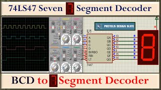 7 Segment Decoder 74LS47  Seven Segment Decoder  74LS47  7 Segment  Seven Segment  Oscilloscope [upl. by Zelma]