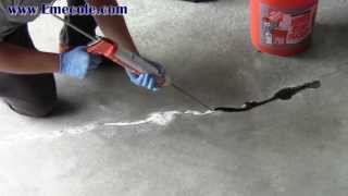 Concrete Slab Crack Repair Instructional Video Previous Version [upl. by Ilahtan]