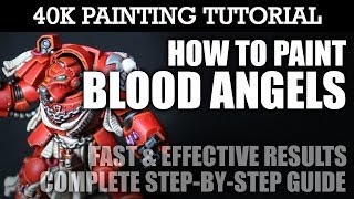 How to Paint Blood Angels Full Painting Tutorial You can use this technique for all unitsvehicles [upl. by Ardnosac]