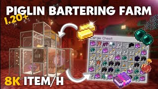 Minecraft Easy Piglin Bartering Trading Farm  8000 Items per Hours [upl. by Cappella]