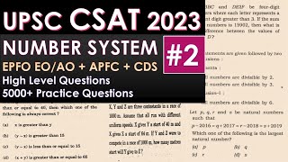 CSAT Number System Part 2  Upsc Prelims 2023  High level Practice Question ias csat prelims2023 [upl. by Roderich513]