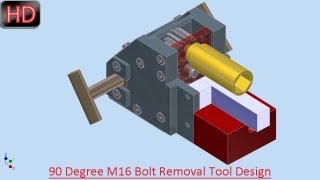 90 Degree M16 Bolt Removal Tool Design Video Tutorial [upl. by Arramahs]