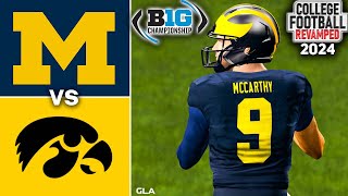 Michigan vs Iowa Big 10 Championship Simulation  NCAA Football 24 [upl. by Gold]