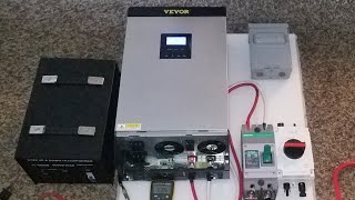 VEVOR 5KVA 48V MPPT HYBRID SOLAR INVERTER BUILTIN PURE SINE WAVE CHARGE CONTROLLER Part2 [upl. by Aryad97]