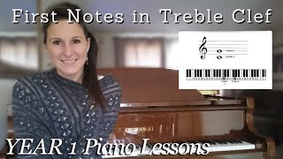 Learn to Read and Play Treble Clef G and Middle C  Beginner Piano Course Lesson 2 [upl. by Eelahc]