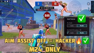 ❌Aim assist off challenge ✅ hacker like shots pubgm bgmipubgbattlegroundmobileindia [upl. by Myer]