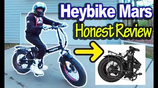 Heybike Mars 48v Folding FAT Tire EBike Detailed Review  CycleCruza [upl. by Reniar]