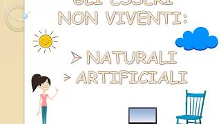 ESSERI NON VIVENTI NATURALI E ARTIFICIALI  CLASSE PRIMA [upl. by Tacy143]