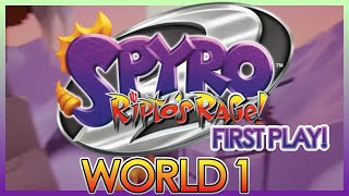 Lets Play Spyro 2 for the first time World 1 [upl. by Ahsikat]