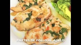 Receta de Filetes de Pollo al ajillo  Divina Cocina [upl. by Notreve]