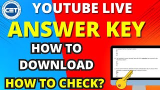 MBA CET ANSWER KEY 2024  How to Check MBA CET Answer Key 2024 [upl. by Elma]