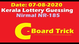 Friday 07082020  Kerala Lottery C Board Guessing Tips  Nirmal NR185 Jackpot Tricks [upl. by Raddy]