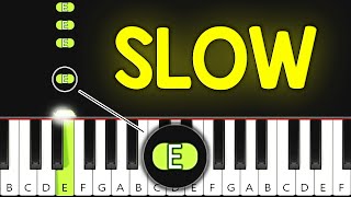 Rush E  EASY Piano Tutorial [upl. by Lalittah]