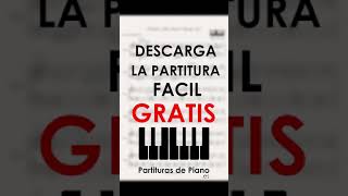 Descarga la partitura TITANIC piano FACIL👌 🎹 piano sheetmusic Shorts [upl. by Tris]