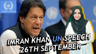 Imran Khan UN Speech 26th September  Interpreted in Sign Language [upl. by Eelano]