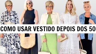 VESTIDOS PARA MULHERES 50 ✨ TRUQUES DE ESTILO [upl. by Ahsitram192]