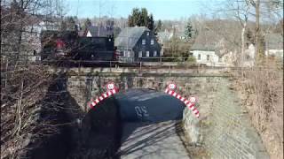 Die ehemalige Eisenbahnstrecke in ChemnitzRabenstein im Februar 2018 [upl. by Iosep634]