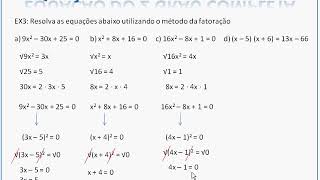 EF  Equação do 2 Grau Completa  Método da Fatoração  Aula 03 [upl. by Maletta]