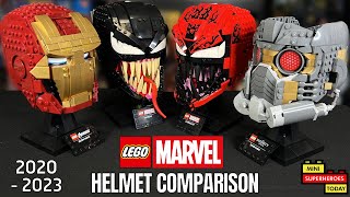 ALL LEGO Marvel HELMETS 20202023 Comparison [upl. by Anwaf]