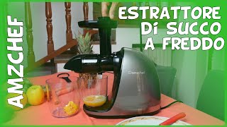 Amazon AMZCHEF estrattore di succo a freddo per frutta e verdura Recensione prova e test [upl. by Evers]