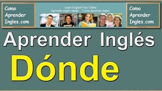 Cómo Aprender Inglés  Rápido y Fácil  ¿Dónde trabajas [upl. by Eiclek414]