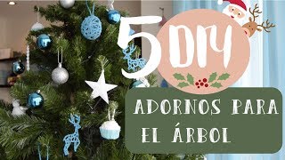 ADORNOS PARA ÁRBOL DE NAVIDAD 5 IDEAS  DIY  Lorena Gil [upl. by Rois]