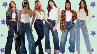 7 MODELOS DE PANTALONES JEANS EN TENDENCIA  PANTALONES VAQUEROS DE MODA 2024 [upl. by Aseel740]