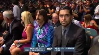 Anthony Kiedis and Wilmer Valderrama UFC 189 [upl. by Hairaza]