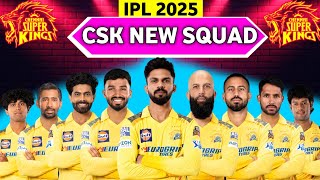 IPL 2025  Chennai Super Kings New Squad  CSK Team Full Players List 2025  CSK 2025 Squad [upl. by Freeman]