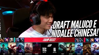 TES vs IG  NIDALEE CHINESA e DRAFT INUSITADO [upl. by Nelleh278]