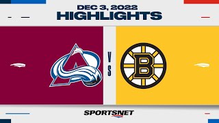 NHL Highlights  Avalanche vs Bruins  December 3 2022 [upl. by Adirahs156]