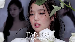 SLOWMO Twixtor Jennie Harpers Bazaar photoshoot clips for edits 2k 4k hd ae quality blackpink [upl. by Lowson]